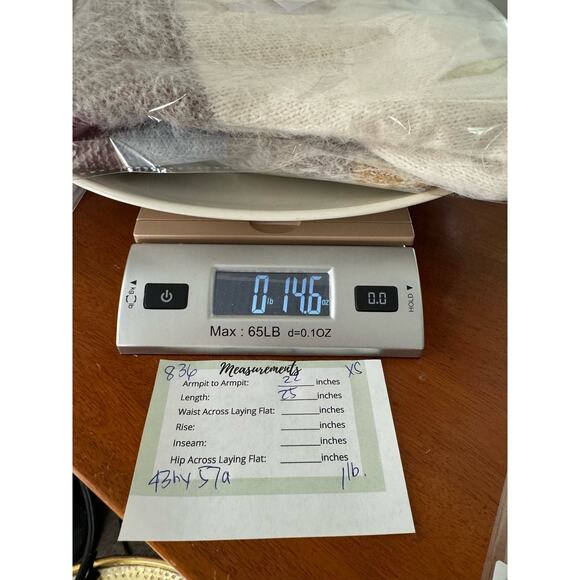 FATE Fuzzy Stretch Knit Cozy Preppy Academia Coastal Casual Striped Sweater XS - Picture 8 of 8